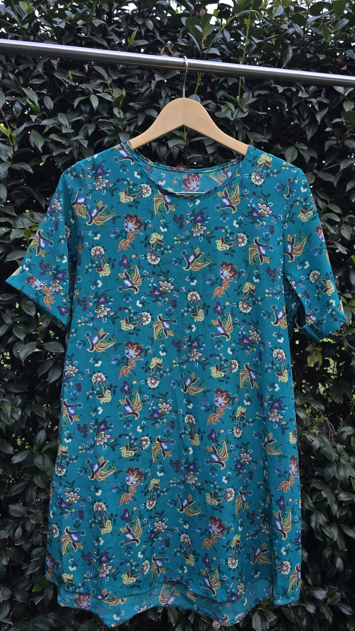 Vestido estampado verde