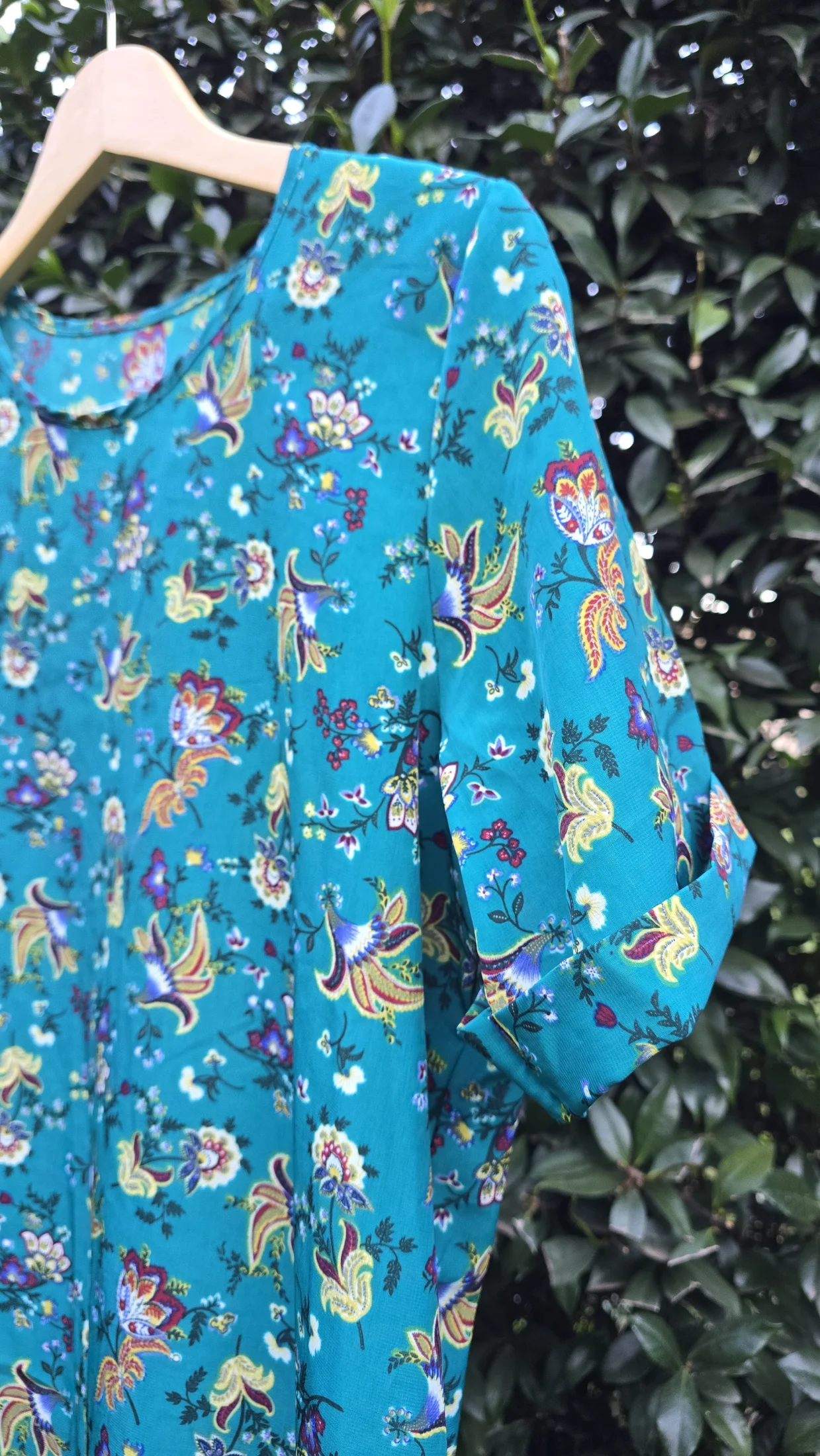 Vestido estampado verde