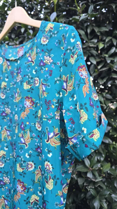 Vestido estampado verde