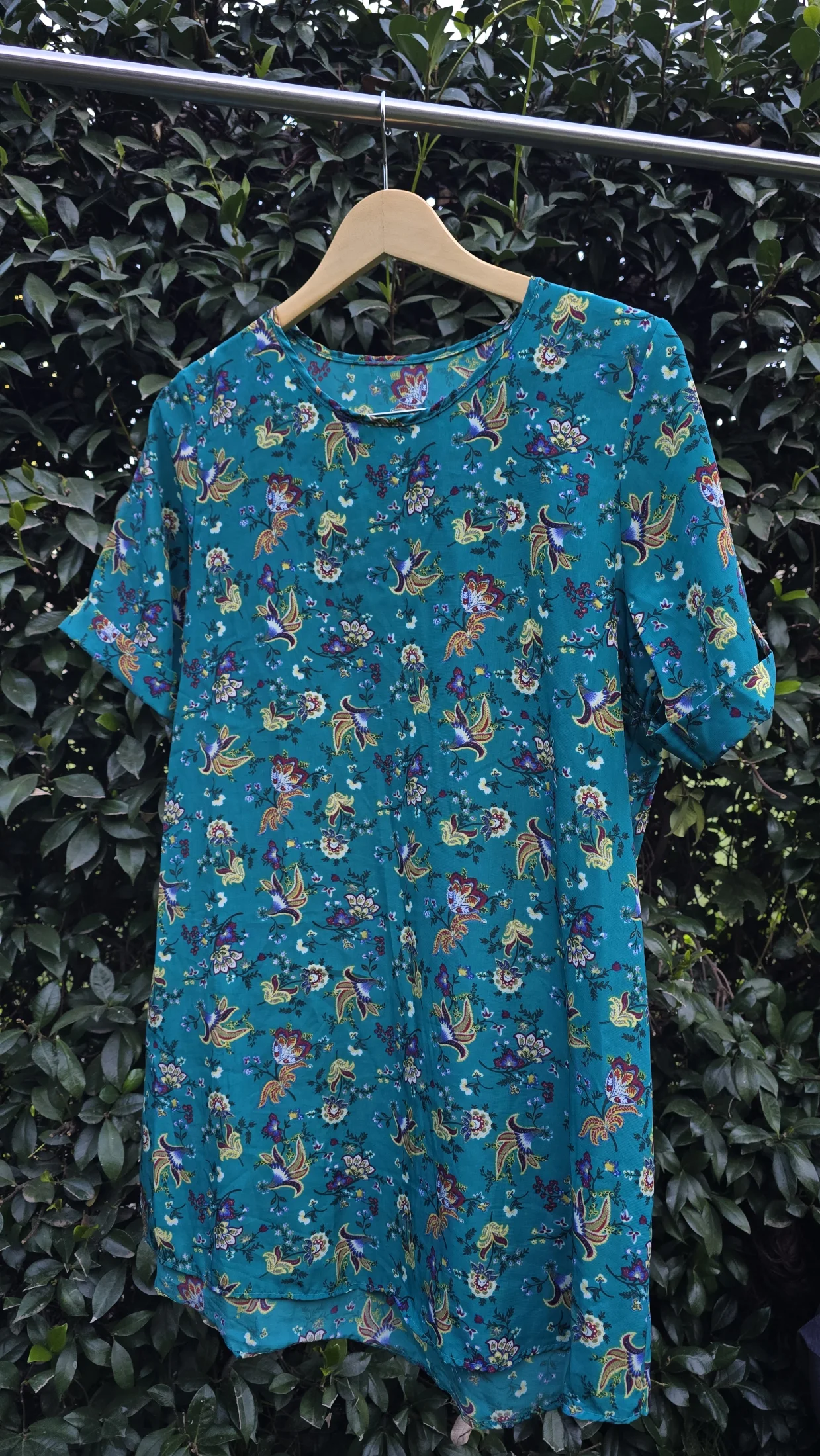 Vestido estampado verde