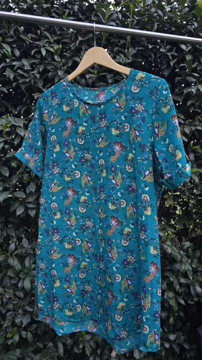 Vestido estampado verde